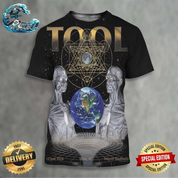 Tool Effing Tool Tonight LImited Merch Poster At Wiener Stadthalle In Wien AT On 10 Juni 2024 Artwork From Mike Gamble All Over Print Shirt