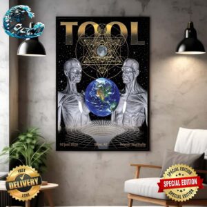 Tool Effing Tool Tonight LImited Merch Poster At Wiener Stadthalle In Wien AT On 10 Juni 2024 Artwork From Mike Gamble Poster Canvas