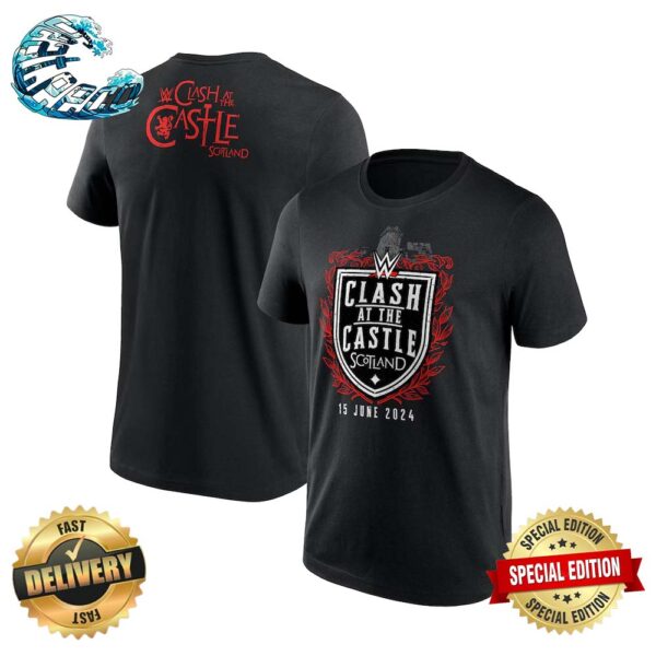 WWE Exclusive Clash At The Castle Red Shield Two Sides Print Classic T-Shirt