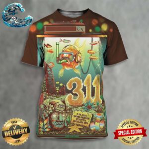 311 Band Poster For Tonight At Jacobs Pavilion At Nautica On July 28 2024 In Cleveland OH 3D Shirt