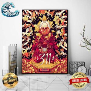 311 Poster For Tonight At Everwise Amphitheater at White River State Park In Indianapolis IN On July 23 2024 Wall Decor Poster Canvas