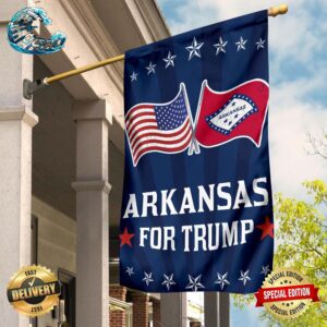 Arkansas For Trump Flag Arkansas Voter For US President Political Sign Trump Merchandise 2 Sides Garden House Flag