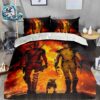 Official Metallica Celebrating 40 Years Of Ride The Lightning For Whom The Bell Tolls Art By Christopher Alliston Bedding Set Queen