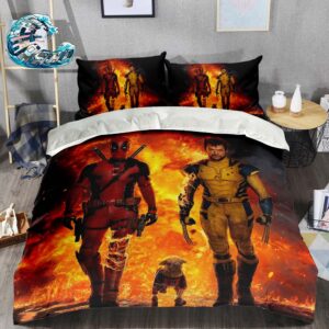 Best Deadpool And Wolverine With Dogpool Bedding Set Full