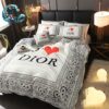 Christian Dior Pattern Toile De Jouy Duvet Cover Bed Set