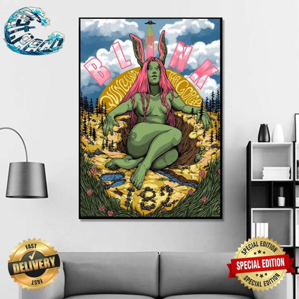 Blink-182 Concert At The Gorge Amphitheatre One More Time Tour 2024 In Quincy Washington On July 14th 2024 Home Decor Poster Canvas