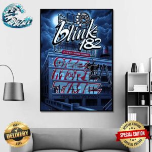 Blink-182 In Portland OR One More Time Tour 2024 At Moda Center On July 13 2024 Home Decor Poster Canvas