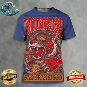 Blink-182 One More Time Tour 2024 Concert Poster In San Francisco Live At The Chase Center On 9th July 2024 All Over Print Shirt