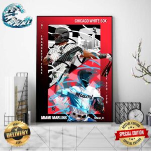 Chicago White Sox Vs Miami Marlins In Miami FL On July 5th-7th 2024 At LoanDepot Park Wall Decor Poster Canvas