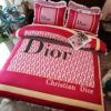 Christian Dior Paris Brown And Black Background Premium Duvet Cover Bed Set