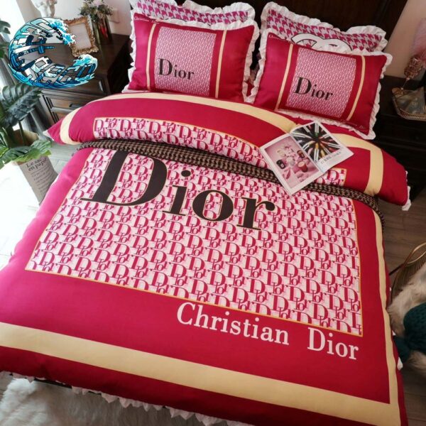 Christian Dior Oblique Pattern Luxury Bedding Set King