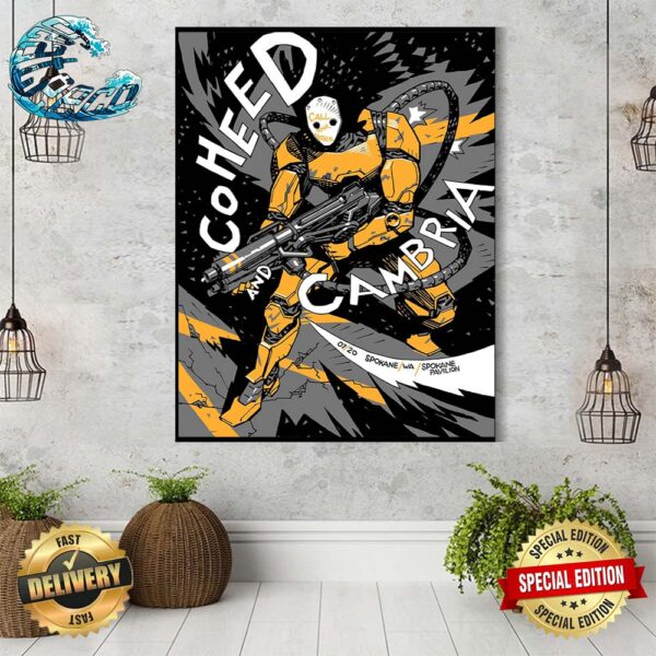 Coheed And Cambria Poster Call Your Mother On July 20 2024 At Pavilion At Riverfront In Spokane WA Wall Decor Poster Canvas