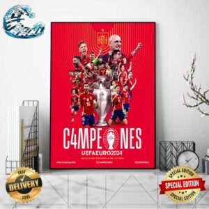 Congrats Spanish Football Are Uefa Euro 2024 Champions Home Decor Poster Canvas