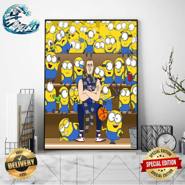 Denver Nuggets Nikola Jokic Despicable Me 4 Promo Got Out Popcorn Ready Home Decor Poster Canvas