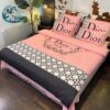 Dior Gold Logo Luxury With Stars And Lucky Charms Bedding Set King