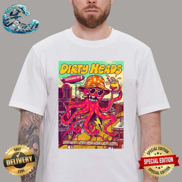 Dirty Heads Start Of The Slightly Dirty Summer Tour 2024 At Jacobs Pavilion In Cleveland OH On July 11th 2024 Unisex T-Shirt