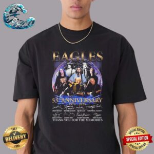 Eagles Rock Band 53rd Anniversary 1971-2024 Signatures Thank You For The Memories Unisex T-Shirt