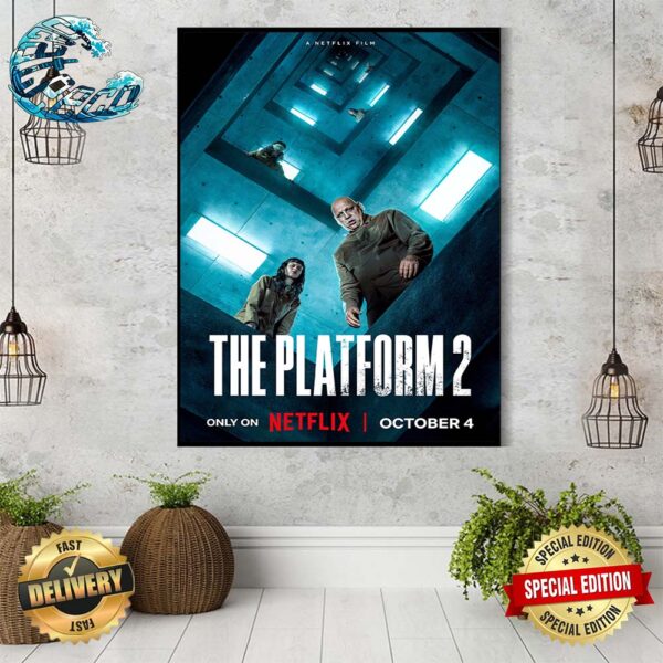 First Poster For The Platform 2 Releasing On Netflix On October 4 Home Decor Poster Canvas