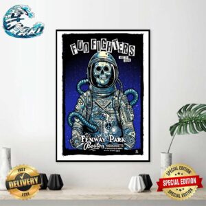 Foo Fighters Massachusetts The United States Of America On Planet Earth Tonight In Boston MA Live At Fenway Park On July 21 2024 Poster Canvas