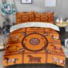 Hermes Paris Ex-Libris Pattern With Orange Background Most Comfortable Bedding Set