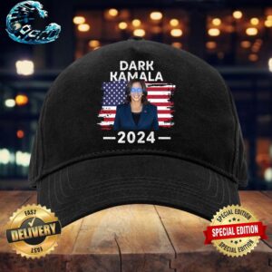Kamala Harris 2024 Dark Kamala Vice President Kamala Harris 2024 USA Flag For President Dark Brandon Style Coffee Snapback Hat Cap