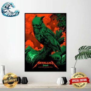 Metallica Poland Concert Poster At PGE Narodowy Stadium Warsaw On July 5 And 7 2024 M72 World Tour Wall Decor Poster Canvas