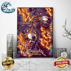 Metallica Poland Night 1  Concert Poster At PGE Narodowy Stadium Warsaw On July 5th 2024 M72 World Tour Wall Decor Poster Canvas