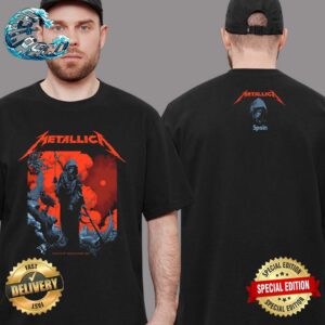 Metallica Spain Concert Poster In Madrid At Estadio Civitas Metropolitano On July 12th And 14th 2024 M72 World Tour Two Sides Print Classic T-Shirt