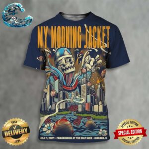 My Morning Jacket Poster Fairgrounds At The Salt Shed In Chicago IL On July 4 2024 All Over Print Shirt