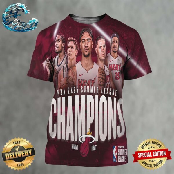 NBA 2K25 Summer League Miami Heat Champions All Over Print Shirt