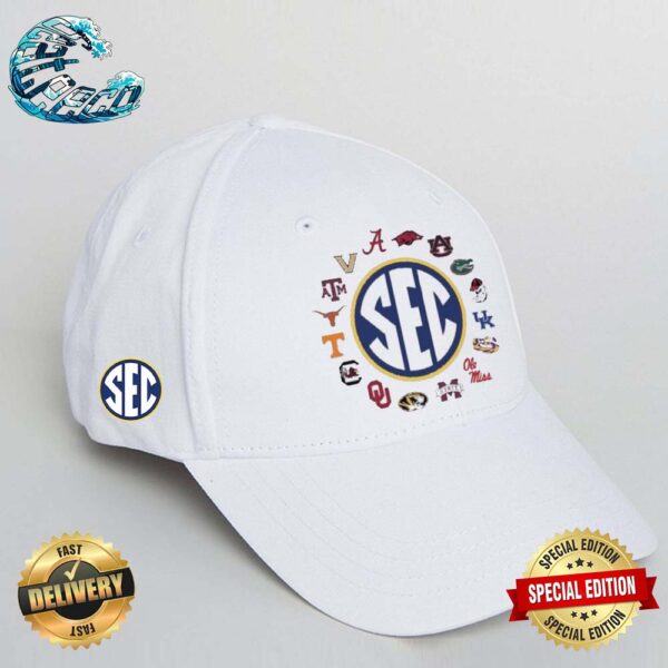 Official 2024 SEC Circle Logo Two Sides Print Snapback Hat Classic Cap