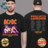 ACDC Union Jack London 2024 PWR UP Tour You Shook Me All Night Long Twice On July 3th And 7th 2024 At Wembley Stadium T-Shirt