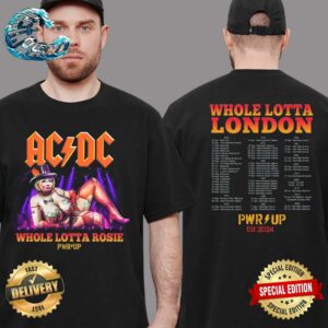 Official ACDC Whole Lotta London 2024 Tour Showcasing Every Show ACDC Has Played In London Since 1976 Premium T-Shirt