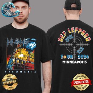 Official Def Leppard Pyromania Tour 2024 In Minneapolis MN On August 19 2024 Two Sides Print Classic T-Shirt