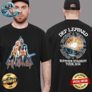 Official Def Leppard Vintage Summer Stadium Tour 2024 Two Sides Print Premium T-Shirt