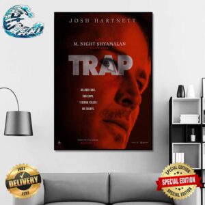 Official New Poster For M Night Shyamalan’s Trap Releasing In Theaters On August 2 Poster Canvas