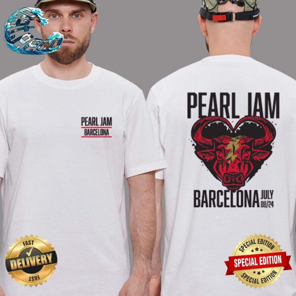 Official Pearl Jam In Barcelona Night 2 Buffalo Head At Palau Sant Jordi On July 8 2024 Two Sides Print Classic T-Shirt