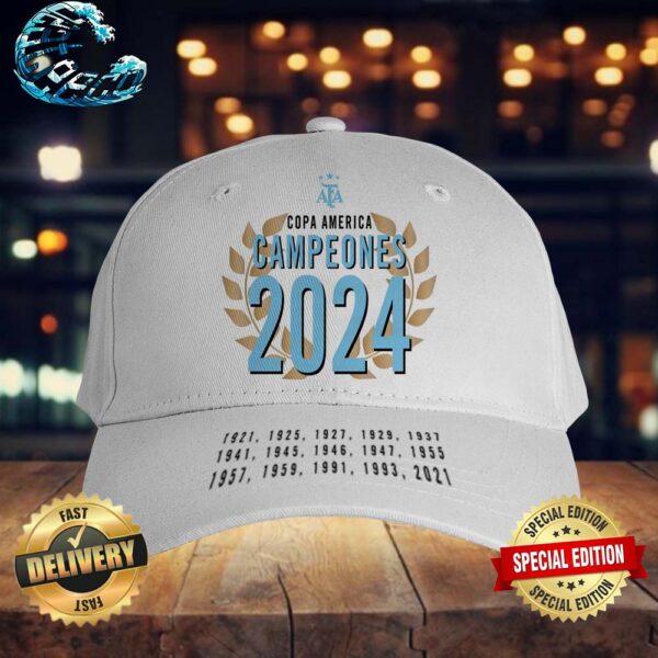 Oficial Argentina Copa America Champions 2024 Classic Cap Snapback Hat