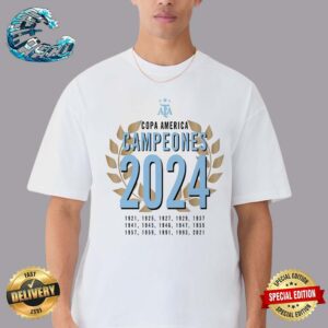 Oficial Argentina Copa America Champions 2024 Unisex T-Shirt