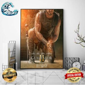 Oficial First Poster For Gladiator II Only In Theateres November 22 Wall Decor Poster Canvas