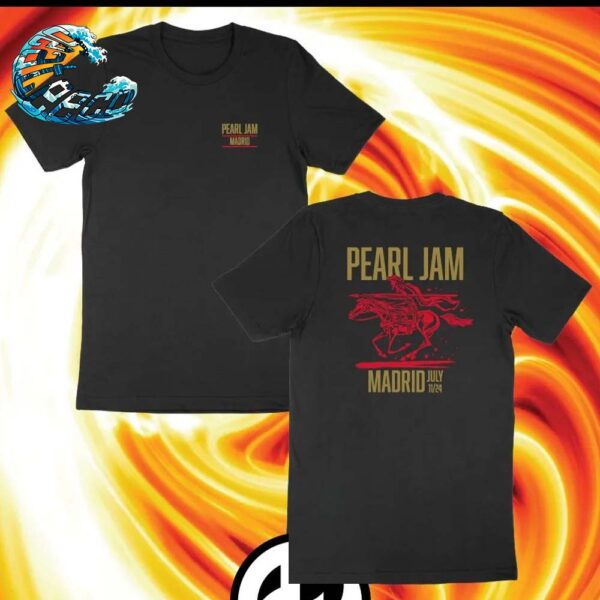 Pearl Jam Dark Matter World Tour 2024 Event Tee In Madrid Spain At Mad Cool Festival On July 11 2024 Two Sides Print Premium T-Shirt