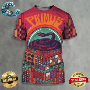 Primus In Waite Park MN Poster For Show At The Ledge Amphitheater On July 26 2024 3D Shirt