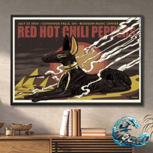 Red Hot Chili Peppers Official Concert Poster For  Show At Blossom Music Center On July 22 2024 In Cuyahoga Falls OH Wall Decor Poster Canvas