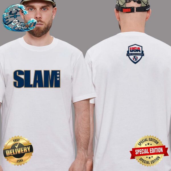 SLAM X USA Basketball 50 Years Two Sides Print Classic T-Shirt
