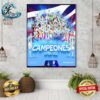 Congrats Seleccion De Futbol De Argentina Campeones Copa America USA 2024 Wall Decor Poster Canvas