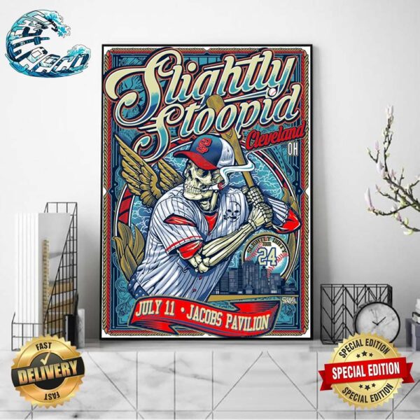 Slightly Stoopid Slightly Dirty Summer Tour 2024 Starts Tonight In Cleveland OH At Jacobs Pavilion On July 11 2024 Poster Art By Mark Sgarbossa Poster Canvas
