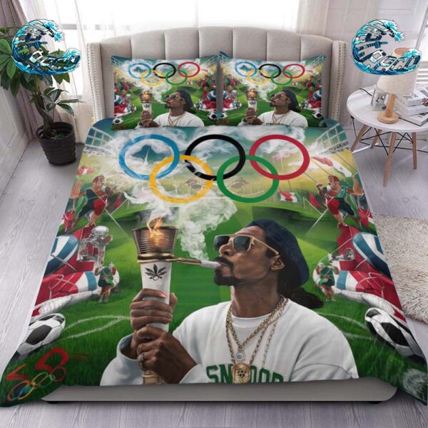 Snoop Dogg Is Olympic Flame Torchbearer Ahead Of Opening Ceremony At The Olympics 2024 Paris Bedding Set