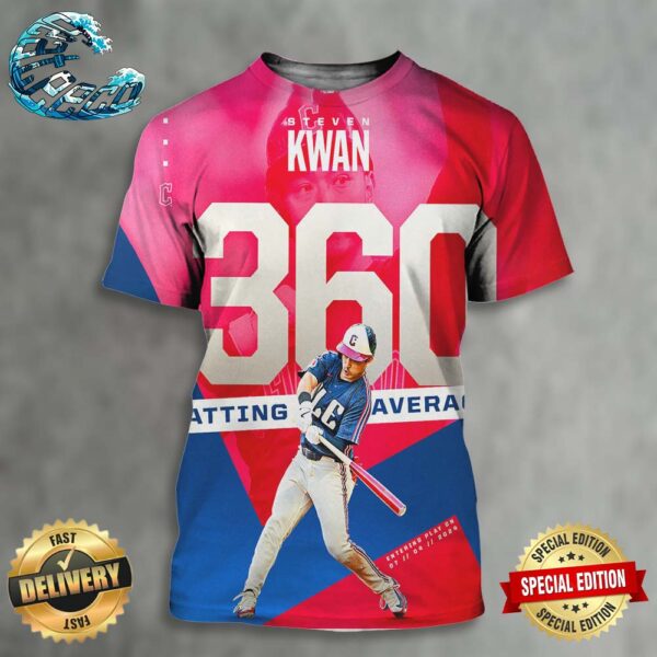 Steven Kwan Officially Leads MLB In 360 Batting Average All Over Print Shirt