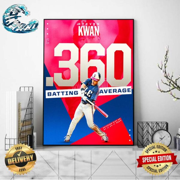 Steven Kwan Officially Leads MLB In 360 Batting Average Home Decor Poster Canvas