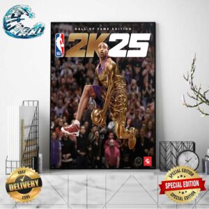 Vince Carter Is Our NBA 2K25 Hall Of Fame Edition Cover Athlete Wall Decor Poster Canvas
